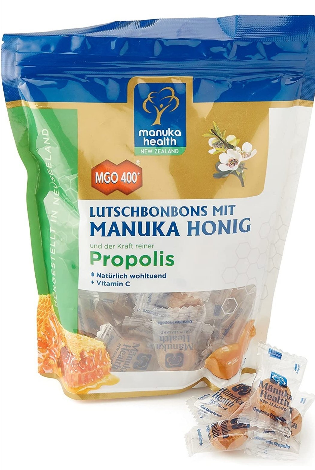 '- MGO 400 + Lutschbonbons mit Propolis 250 g - 100%Manuka Health