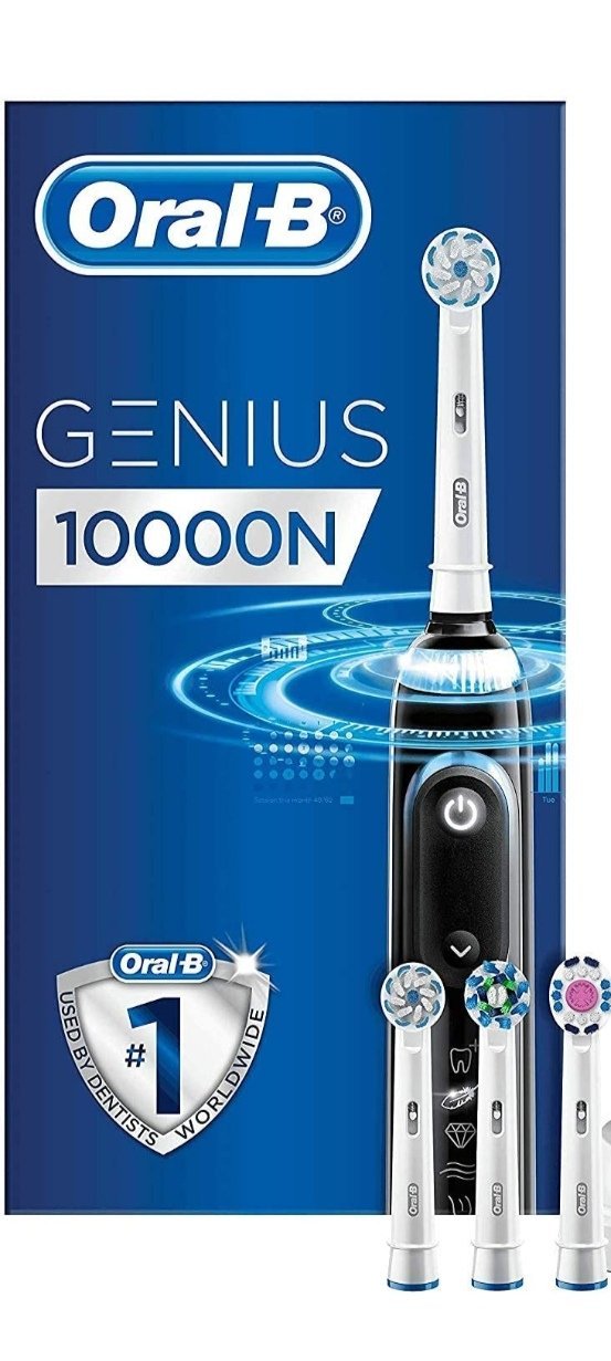 Genius 10000 Black Electric Toothbrush Powered Oral-B Braun_