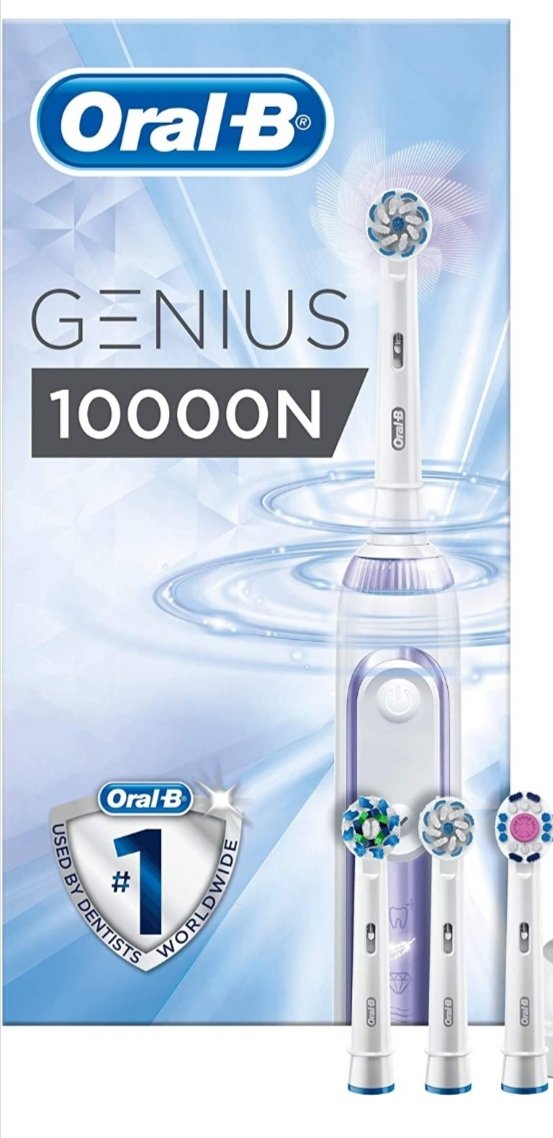 Genius 10000N Electric Toothbrush with Gum Protection Assistant and Premium Charging Travel Case, Orchid Purple-Oral-B