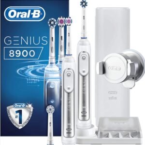 Oral-B Genius 8900 Electric Rechargeable Toothbrush Powered by Braun - Two Handle Pack
