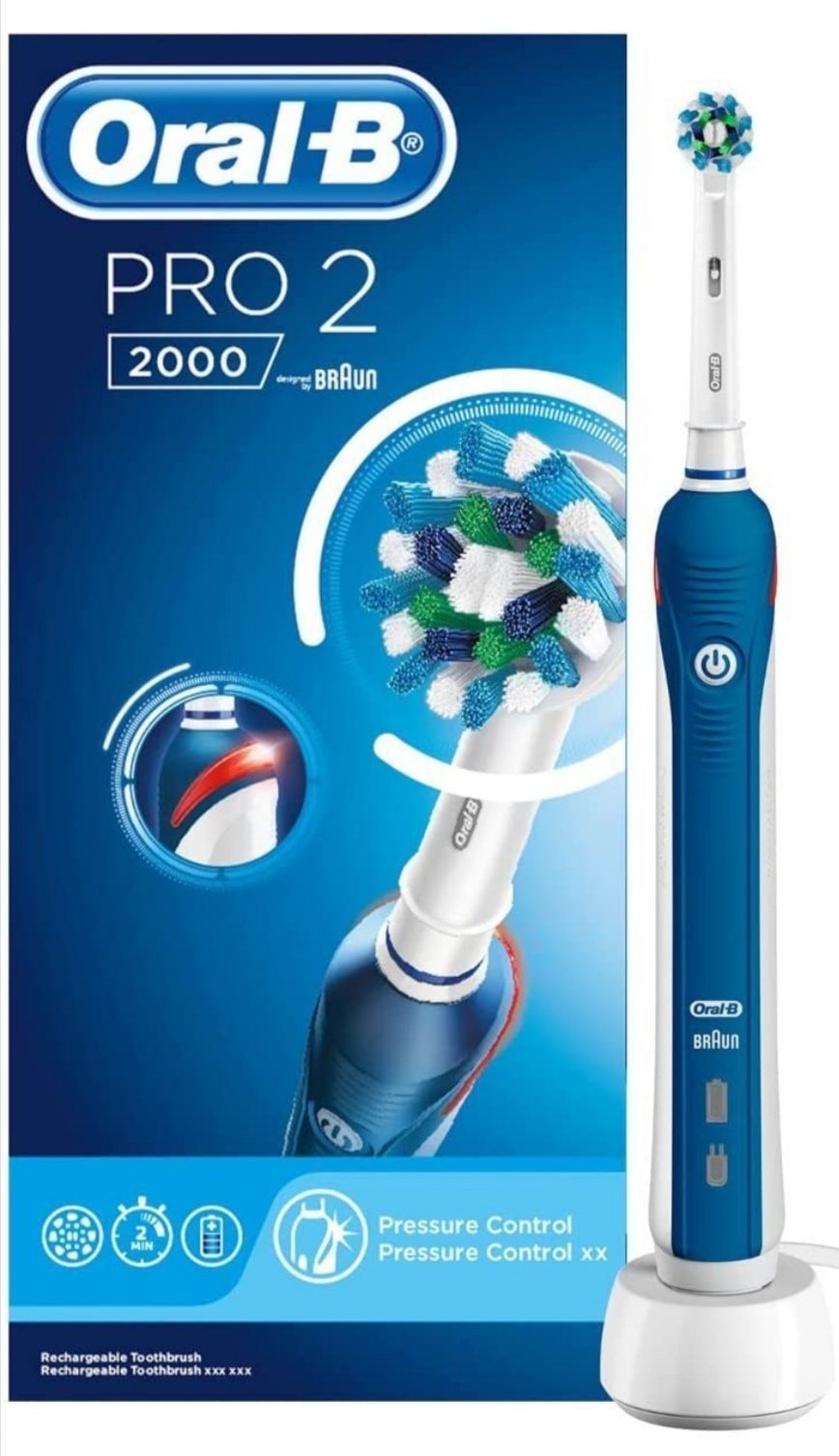 PRO 2 2000 Cross Action Electric Rechargeable Toothbrush-Oral B