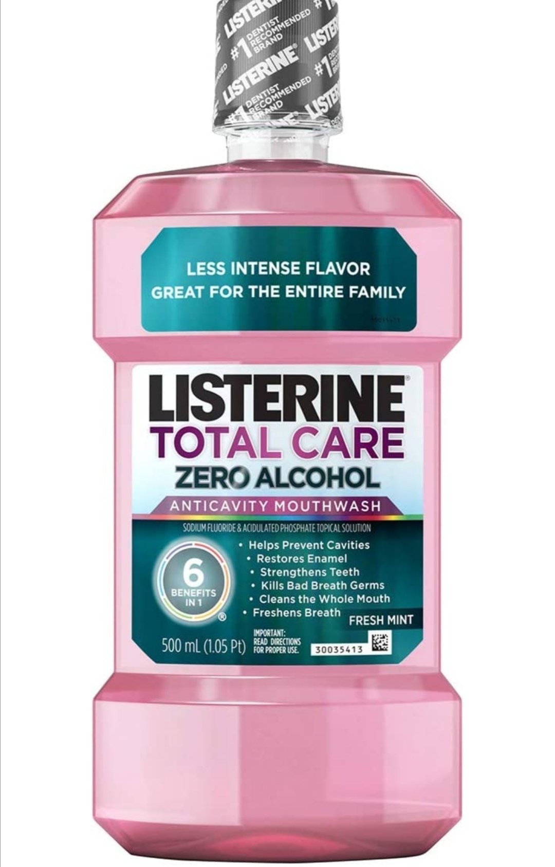 Total Care Zero Alcohol Mouthwash, 500 mlListerine