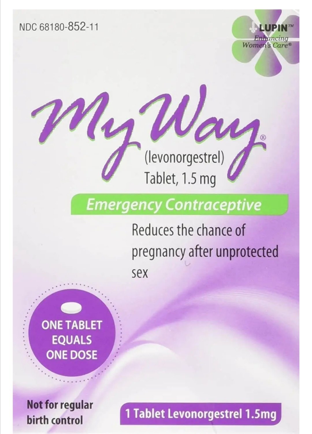 my way Emergency Contraceptive 1 Tablet 1.5 mg موانع حمل للحالات الطارئة