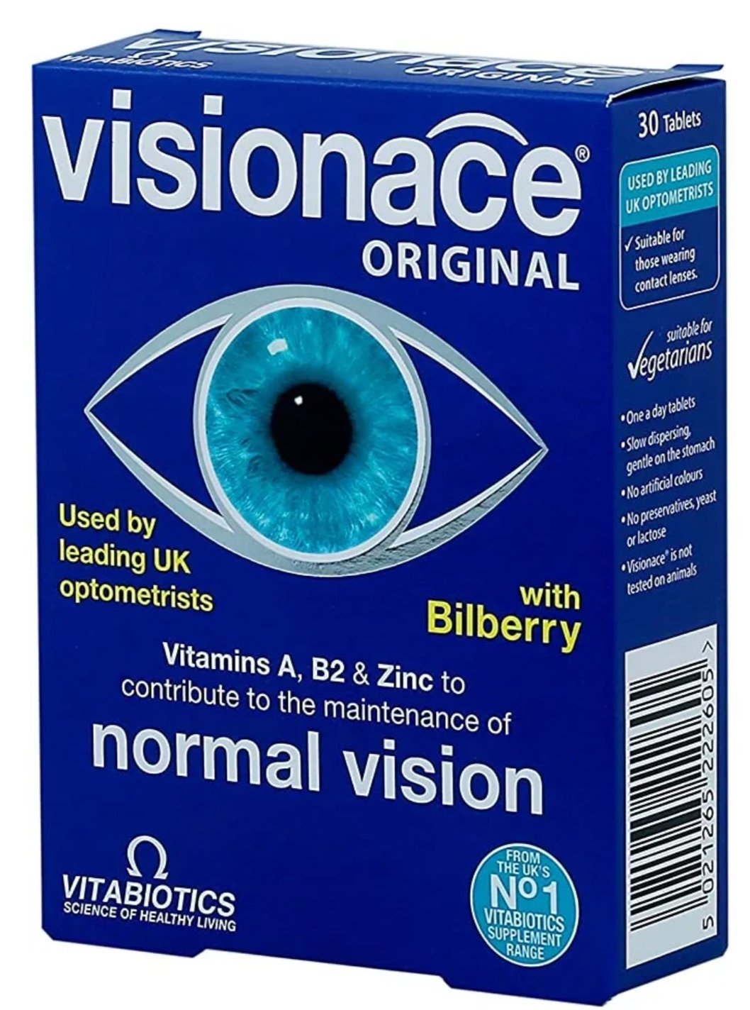 Visionace Original 30 Tablets فيجوناس اوريجنال فيتامينات مقوية للنظر