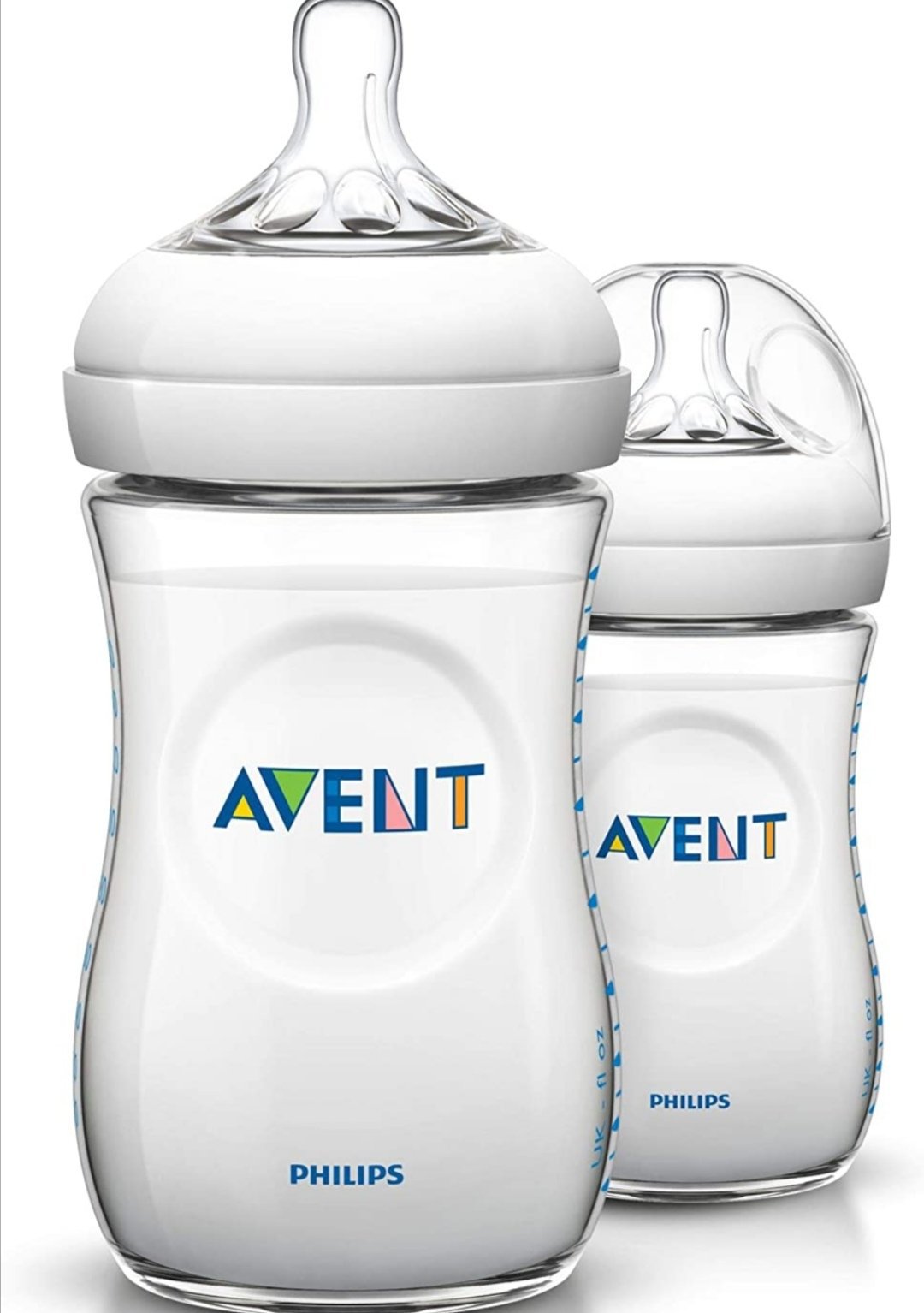 Philips Avent Scf693/27 Natural Baby Bottle Pack Of Two Bottles 260 Ml, White