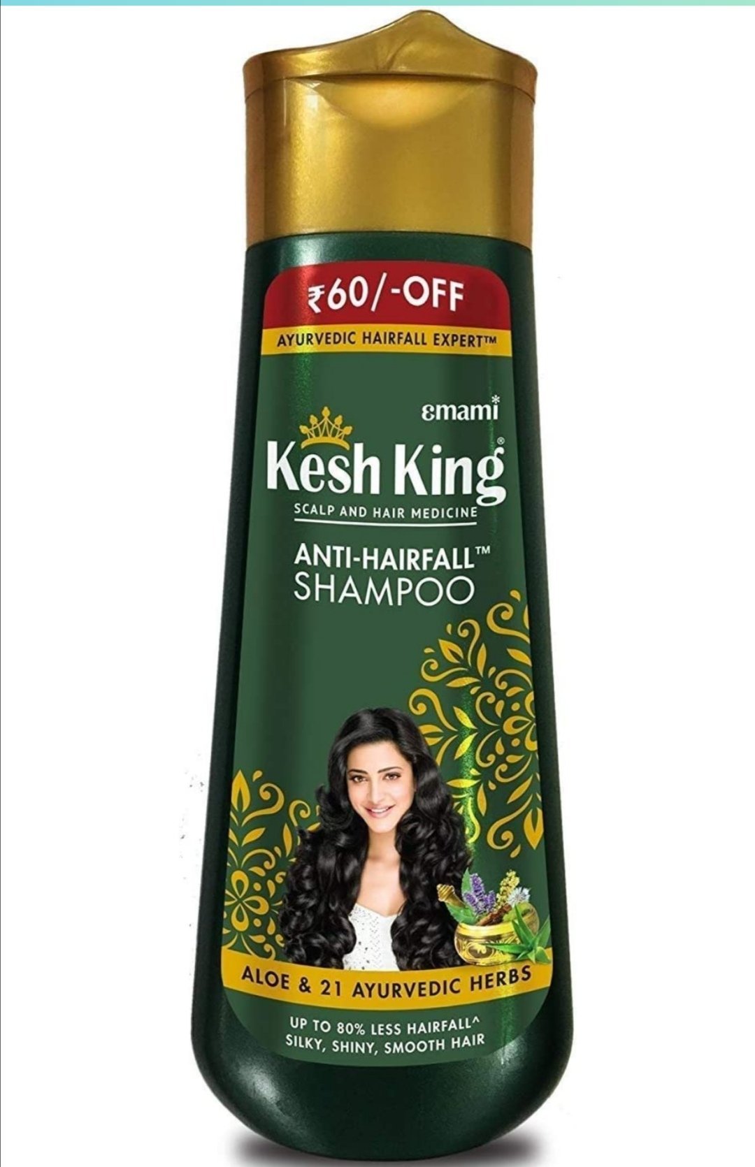 Anti Hairfall Shampoo with aloez-Kesh King and 21 herbs, 340ml