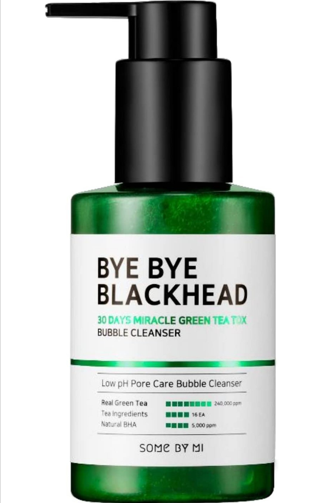 SOME BY MI Bye Bye Blackhead 30 Days Miracle Green Tea Tox Bubble Cleanser 120g