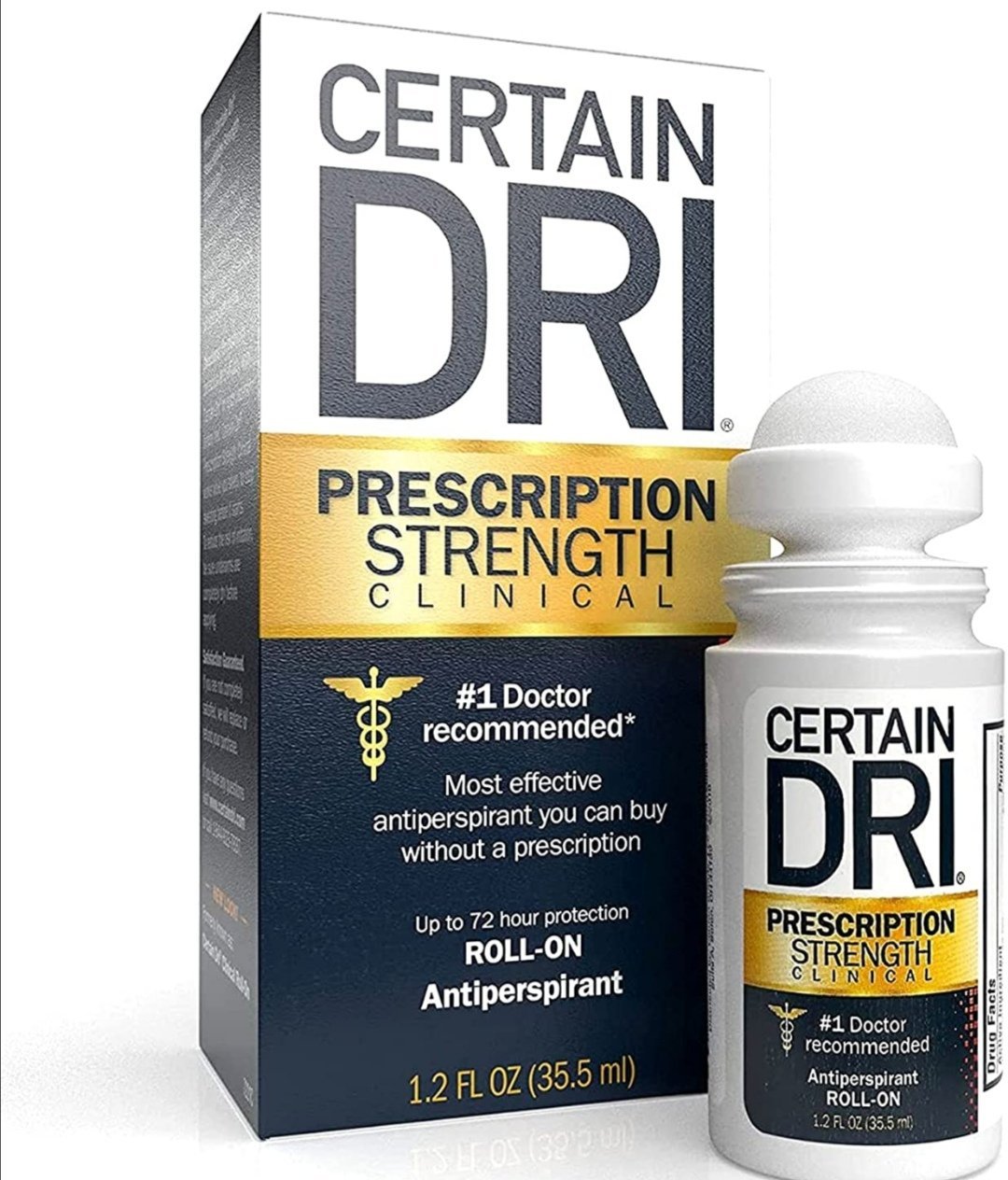 Certain Dri Antiperspirant Roll-On for Excessive Perspiration - Up to 72 Hour Protection - 35.5 ml