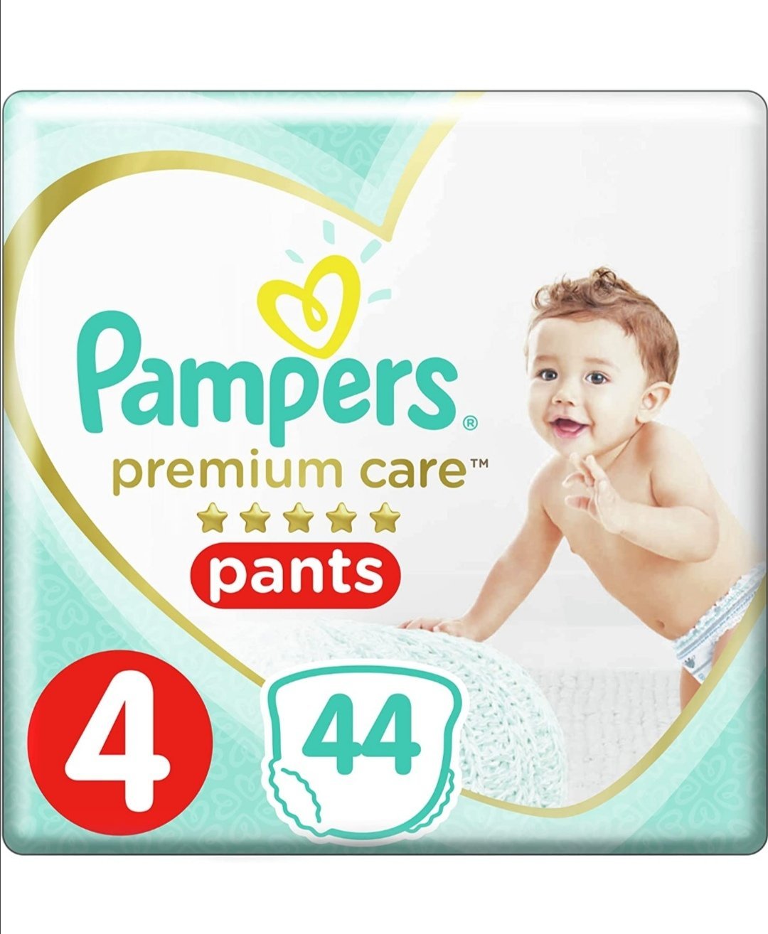 Premium Care, Size 4, Maxi, 9-14 kg, Jumbo Pack, 44 Diaper Pants-Pampers