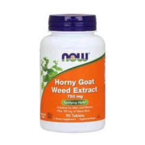 Foods Horny Goat Weed Extract 750 mg 90 Tablets-Now