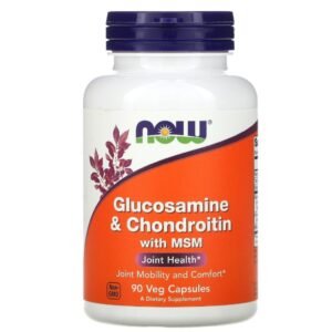 Glucosamine & Chondroitin with MSM 90 Capsules-Now Foods
