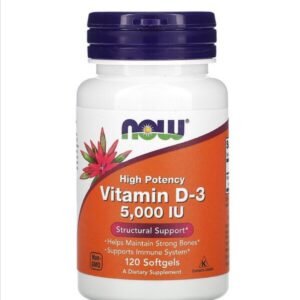 Vitamin D-3, 125 mcg (5,000 IU), 120 Softgels-now