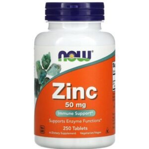 Zinc, 50 mg, 250 Tablets-now