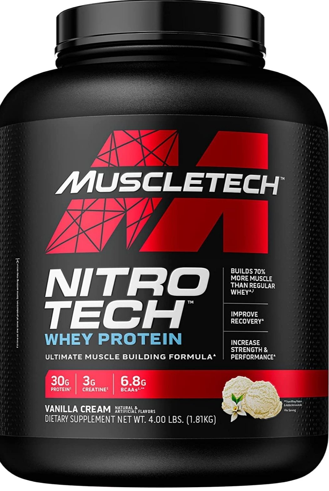 Nitro Tech Wehy Protein Vanilla, 4 lbs-MuscleTech