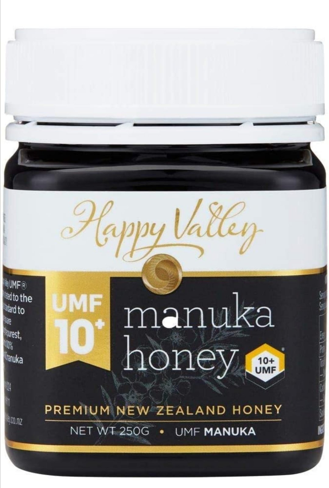Happy Valley, Raw Manuka Honey, New Zealand, UMF 10+, Happy Valley, Raw Manuka Honey, New Zealand, UMF 10+, MGO 263+, 250 g (8.8oz 263+, 250 g (8.8ozHappy Valley,