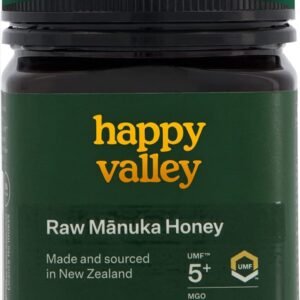 '- UMF 5+ (8.8oz, 250g) - Certified Raw New Zealand Mānuka - UMF 5+, MGO 83+Happy Valley Manuka Honey