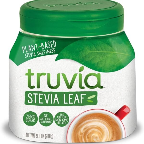 Truvia Original Calorie-Free Sweetener from the Stevia Leaf Spoonable 9.8 oz Jar (280g).