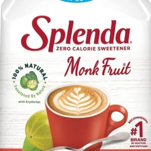 SPLENDA Naturals Monk Fruit Zero Calorie All Natural Granulated Sweetener Jar, 19 oz (539)