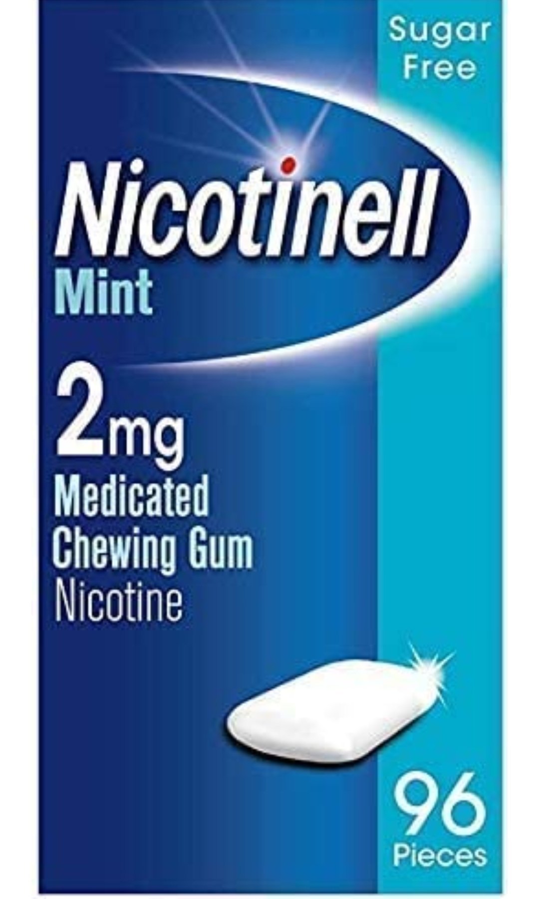 Nicotine Concentrate 2 Mug Mint Flavor 96 Pieces Nicotinell Mint 2mg Gum 96