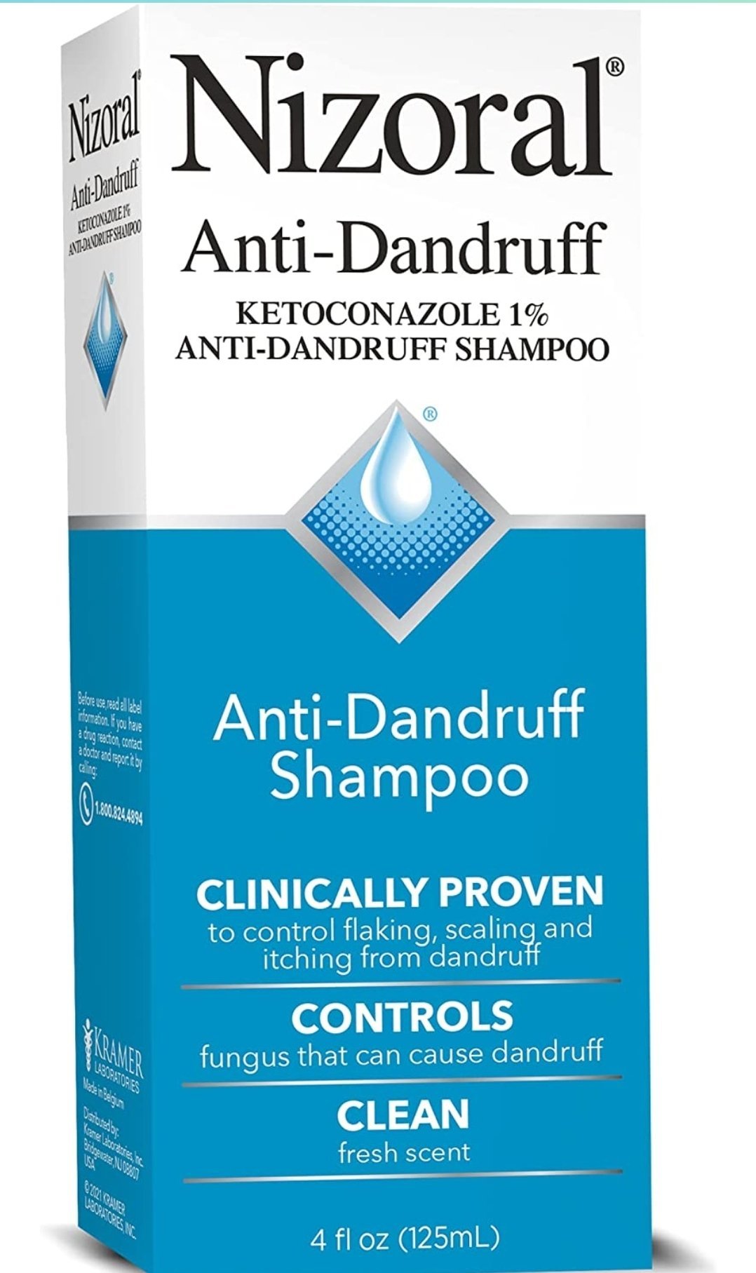 Nizoral A-D Anti-Dandruff Shampoo with Ketoconazole 1%, Dry Itchy Scalp Shampoo for Dandruff Control & Relief, 4 fl. oz