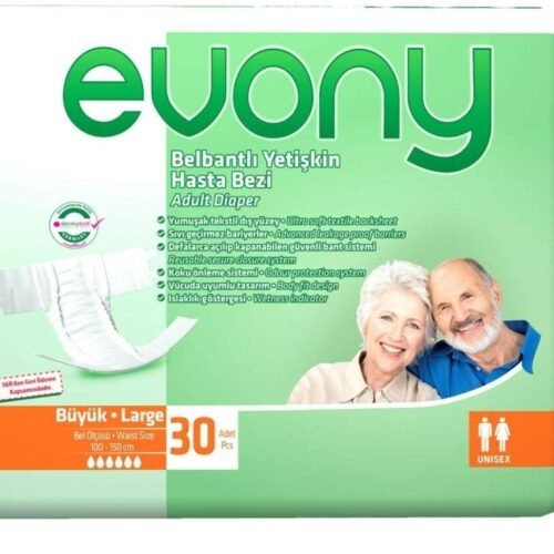 Evony Large Adult Unisex Diaper - 30 Pieces