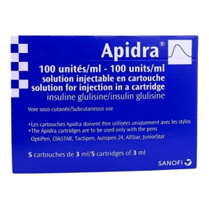 Apidra 100iu ml penfil 5 penfils