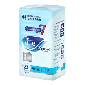 Fine Care Adult Diapers, Incontinence Unisex Briefs, Medium Waist, 75-110 cm – 22 Briefs Count