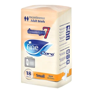 Fine Care Adult Diaper, Incontinence Unisex Briefs, Small, Waist (51-75 cm), 18 Brief Count