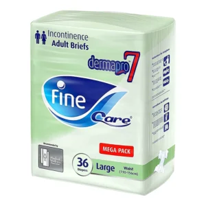 Fine Care Incontinence Unisex Briefs Mega Pack, Large, Waist (110 -156 cm), 36 Pieces
