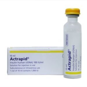 actrapid insulin 100 IU ML/1 VIAL OF 10 ML