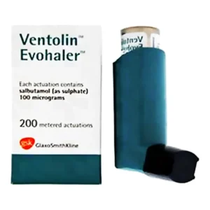 VENTOLIN EVOHALER 100 MCG / ACTUATION ( SALBUTAMOL ) INHALER 200 METERED ACTUATIONS
